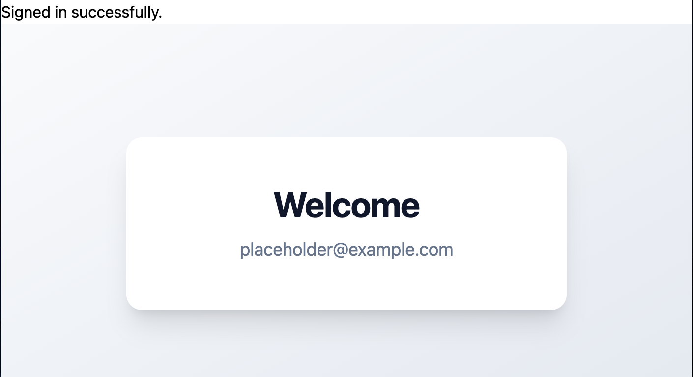 Signed in successfully